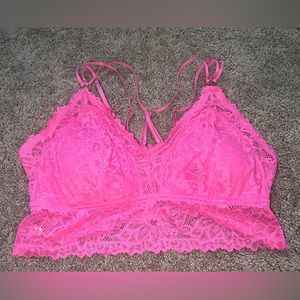 Aerie sunkissed lace padded plunge bralette